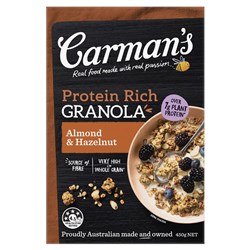 GRANOLA PROTEIN RICH ALMOND & HAZELNUT 450GM(6) # G6PA CARMENS