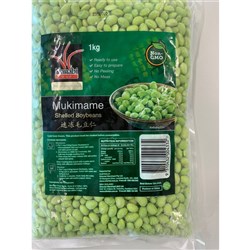 SOYBEAN EDAMAME MUKIMAME SHELLED FROZEN (10 X 1KG) # RMSBH1FS HANABI