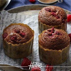 MUFFIN CHOC RASPBERRY GF VEGAN (12 X 110GM)(8) # MASVM001 HELENS