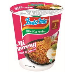 NOODLE CUP HOT&SPICY (12 X 70GM) # ECNHSI INDOMIE