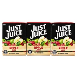 JUICE APPLE (24 X 200ML) # 3486 JUST JUICE