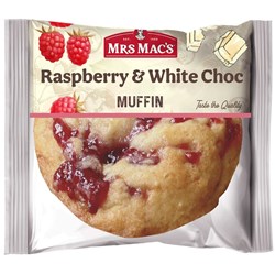 MUFFIN RASPBERRY & WHITE CHOC (15 X 150GM) # 74123 MRS MACS