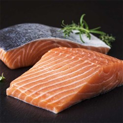 FISH SALMON PORTIONS SKIN ON (25 X 200GM) 5KG