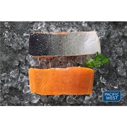 SALMON PORTIONS COHO 22.5GM 4.54KG # 6620 PAC WEST