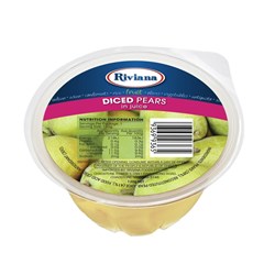 FRUIT CUPS PEARS DICED (48 X 120GM) # 2433344 RIVIANA