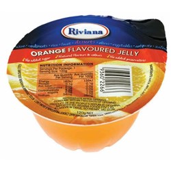 JELLY CUP ORANGE (48 X 120GM) # 2447638 RIVIANA