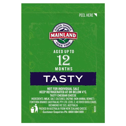 CHEESE PC CHEDDAR TASTY (100 X 20GM) # 3101261 MAINLAND