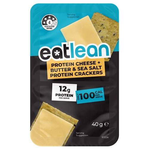 SNACK CHEESE BUTTER OAT PROTEIN CRACKERS (8 X 40GM) # P301549 EATLEAN