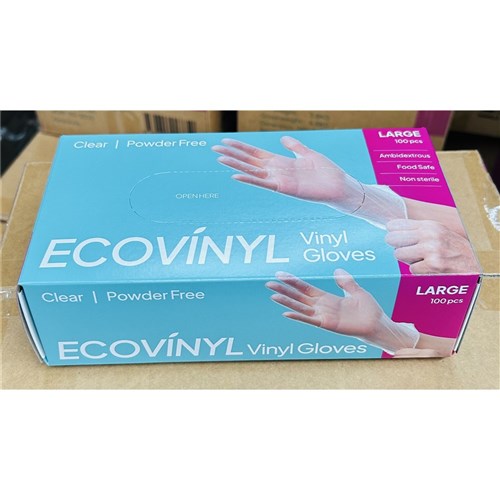 GOLVE ECO VINYL CLEAR P/FREE LARGE (10 X 100PC) # GLO-ECO-L-PF PLUSPAK