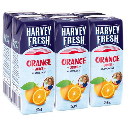JUICE BOX ORANGE UHT (24 X 250ML) # 80462 HARVEY FRESH