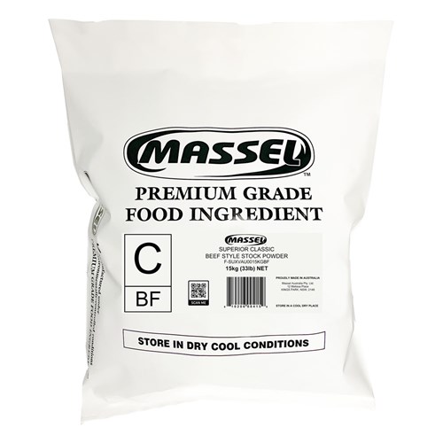 FLAVOUR CLASSIC BEEF POWDER SUPERIOR FLAVOUR 15KG # F-SUXVAU0015KGBF MASSEL
