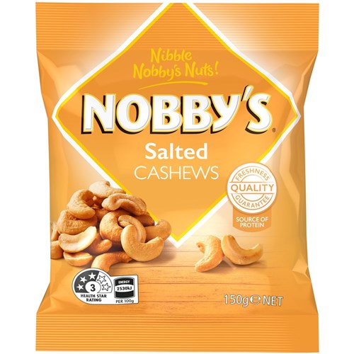CASHEWS SALTED NOBBYS 150GM(12) # 320003986 SMITHS