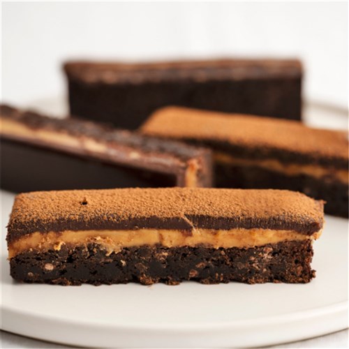SLICE FUDGY CHOC CARAMEL GF (20) 1.9KG(8) # MASSBH108 HELENS